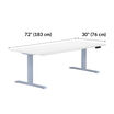 width of the desk is 72 inches long